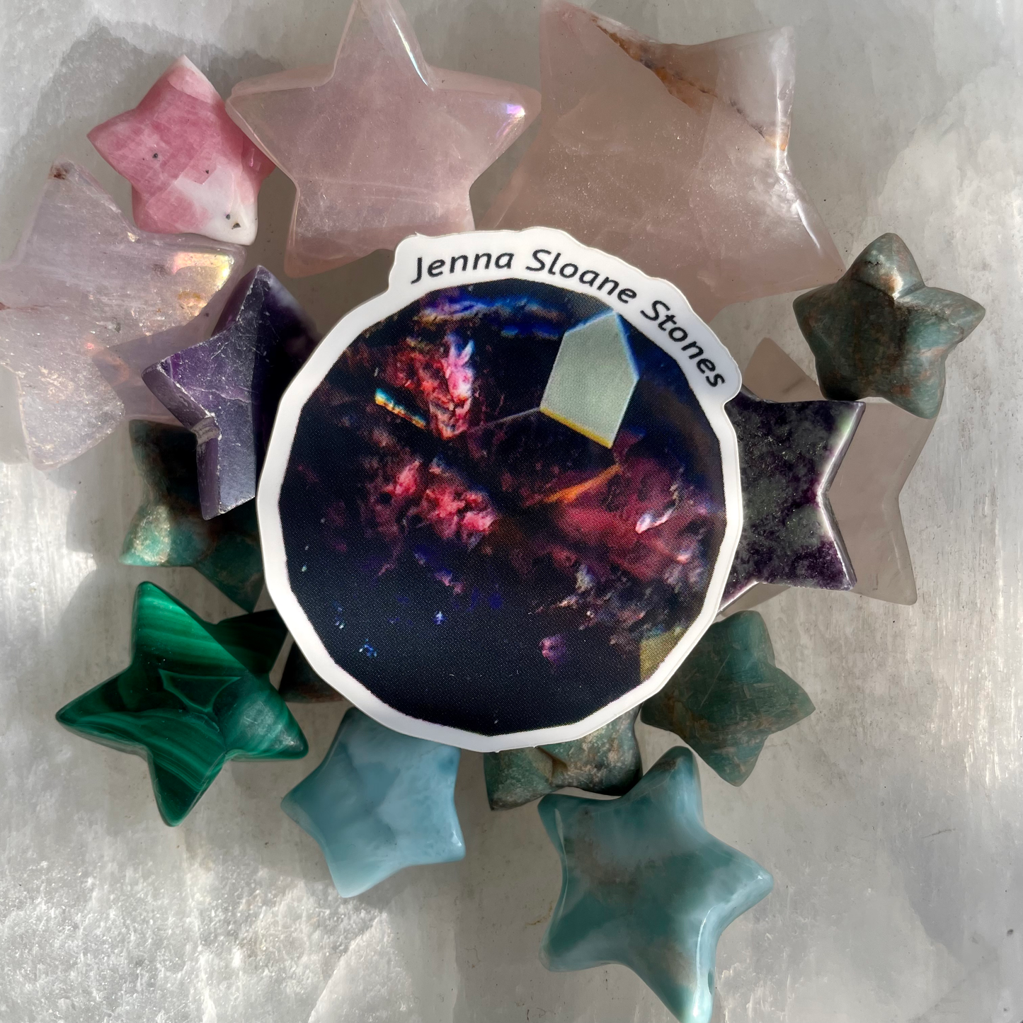 Winza Sapphire Round Sticker image 0
