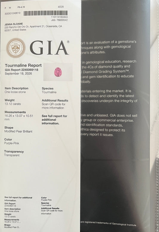13.12ct California Tourmaline